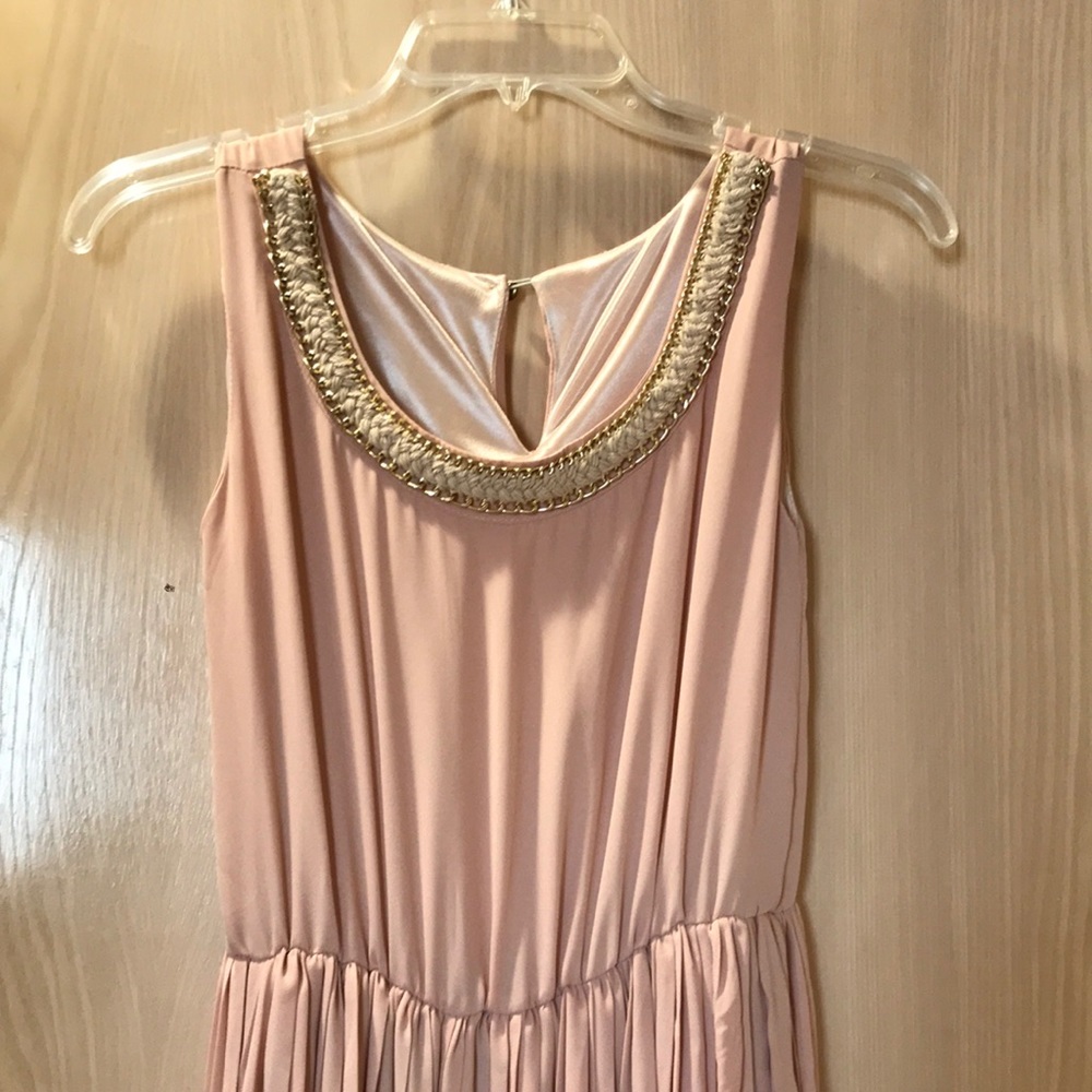 Blush pink sleeveless dress